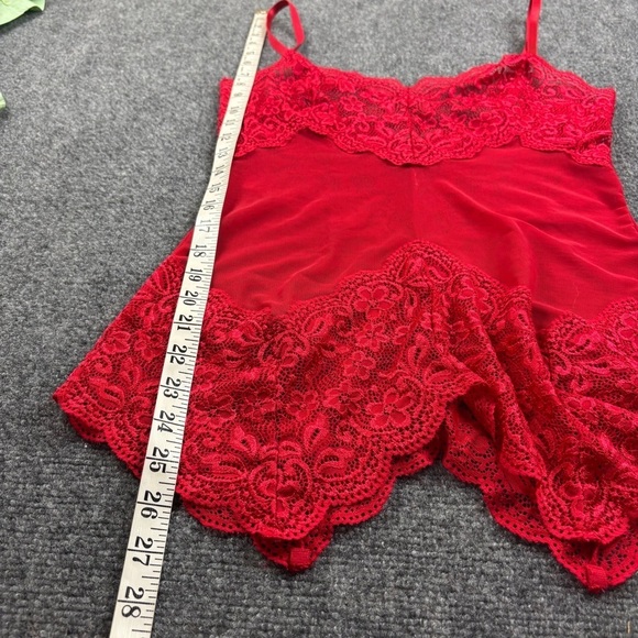 Red Lace Lingerie Spaghetti Strap V-Neck size Medium - Picture 4 of 5